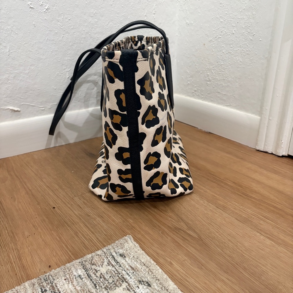 Coach Leopard Print Tote - Black and Tan - Picture 8 of 17